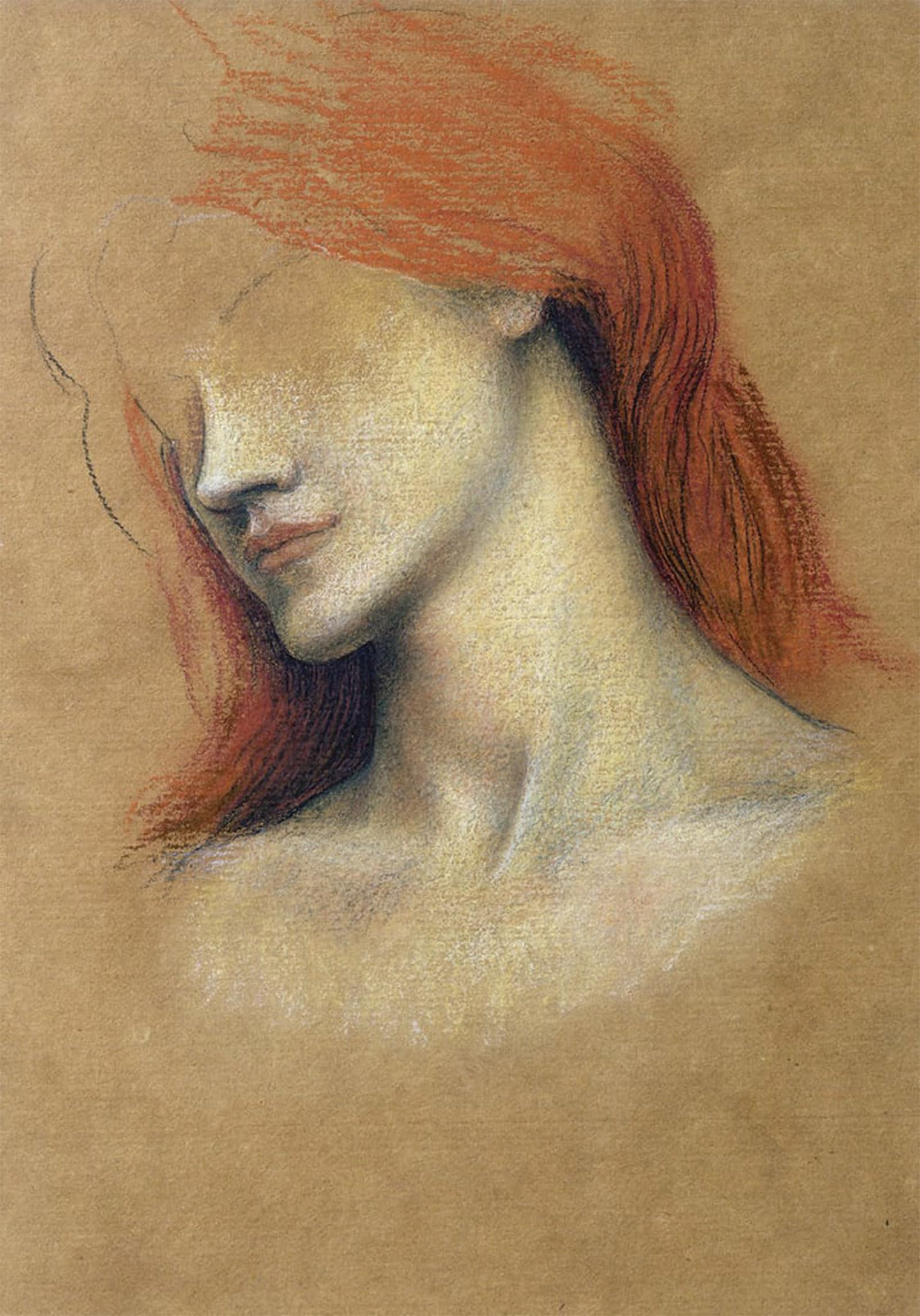 Posteriik No Frame Famous Print Pop Art Wall Art Graffiti Sketch Of A Woman By Evelyn De Mrgans Art Prints For Home Decor 60X90cm