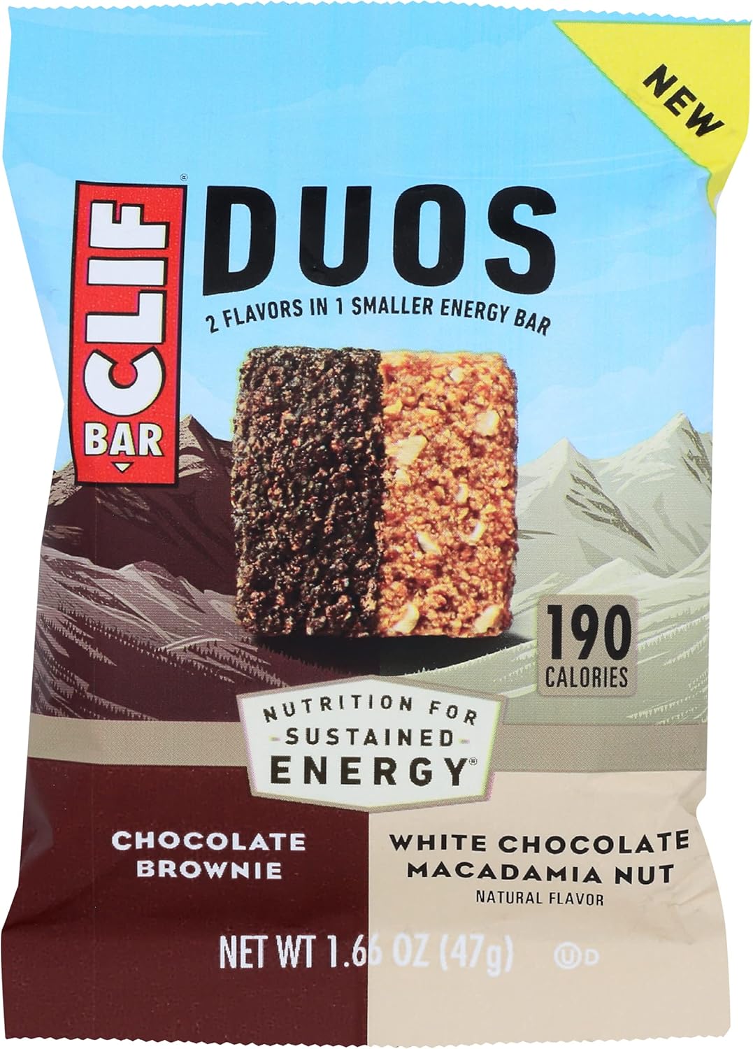 CLIF BAR Duos Chocolate Brownie + Crunchy Peanut Butter
