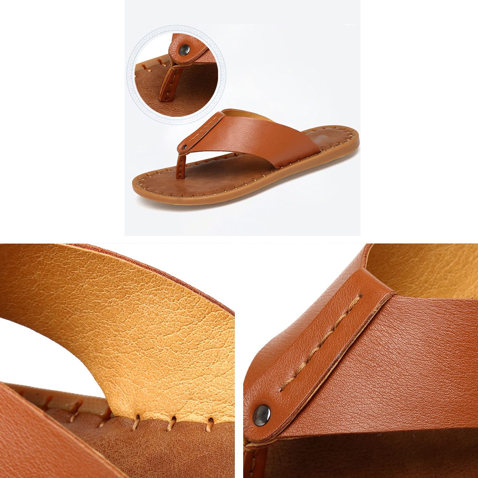 G&F Uomo Spiaggia Infradito Punta Clip Sandali Pantofole All'aperto Suola Gomma Morbida Estate