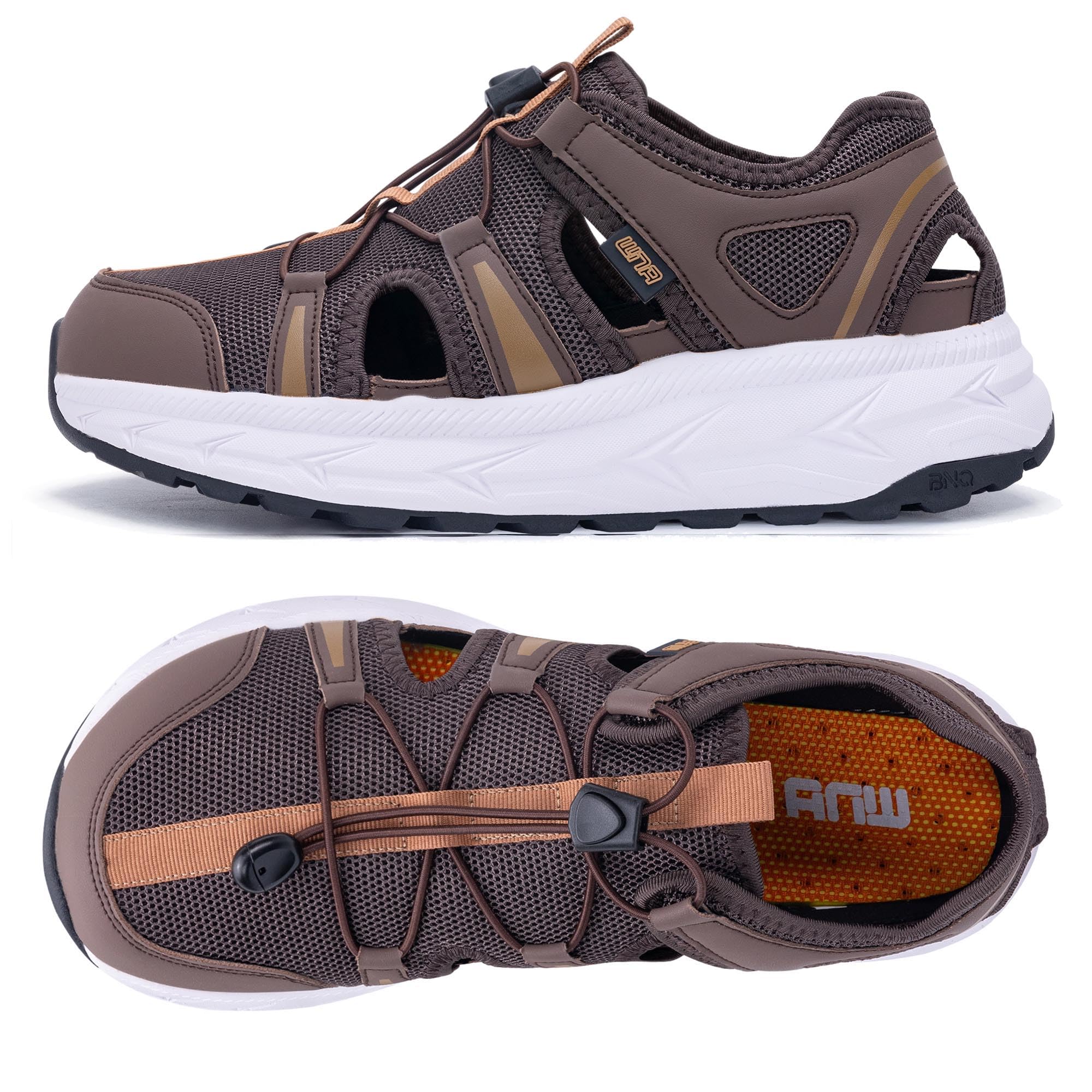 AHUSIR Mens Wide Width Hiking Shoes Closed Toe Non Slip Sport Sandals Athletic Tennis Sneakers Casual Comfortable Walking Shoes US 8-13