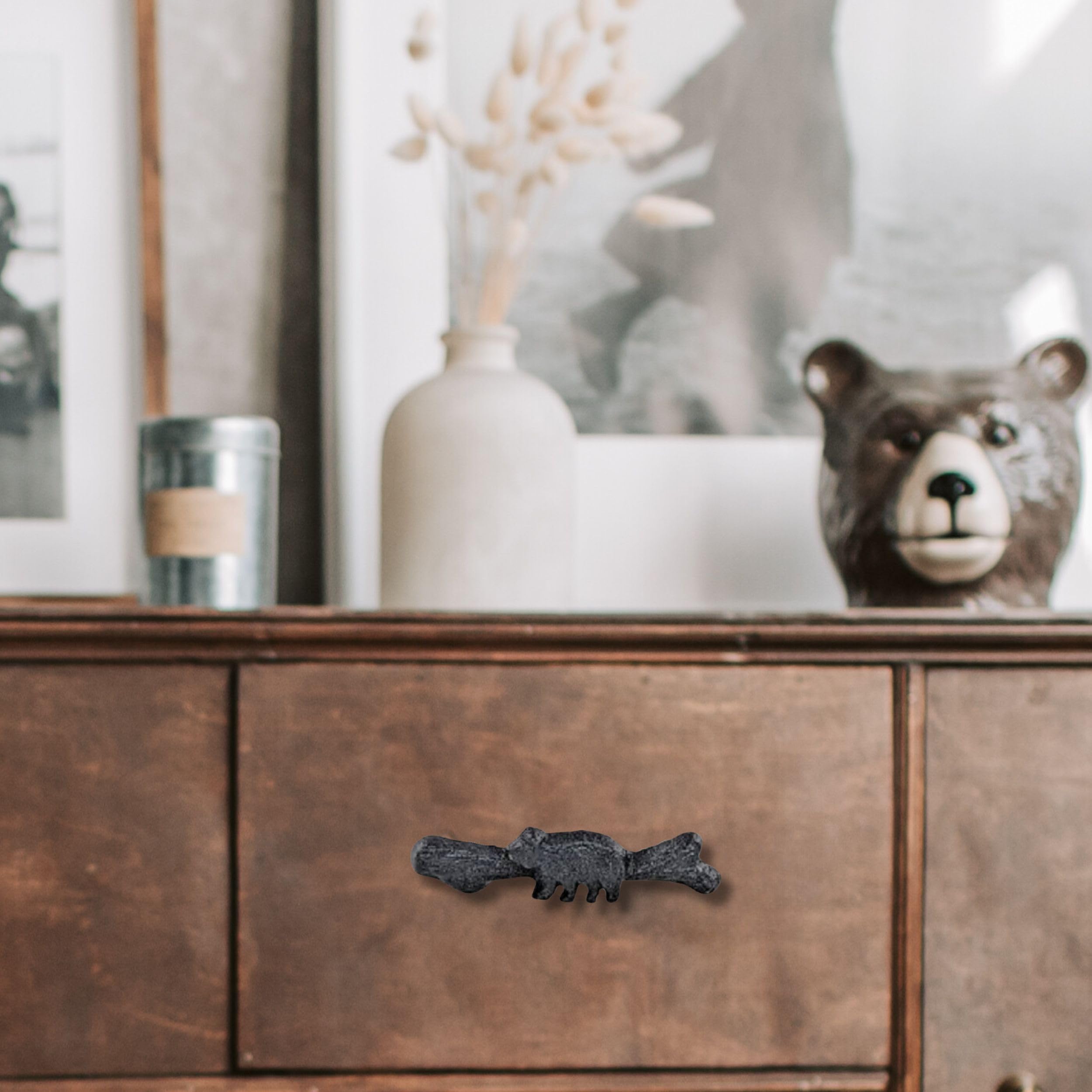 Zeckos - Set Of 12 White Cast Iron Compass Rose Cabinet Hardware Knobs Drawer Pull Handle - View #11