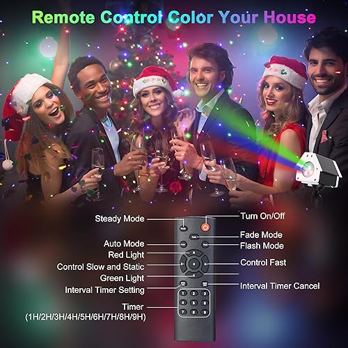 Miniatura 6 de El proyector de Navidad del laser enciende la forma al aire libre de la casa que mueve las luces estrelladas del color