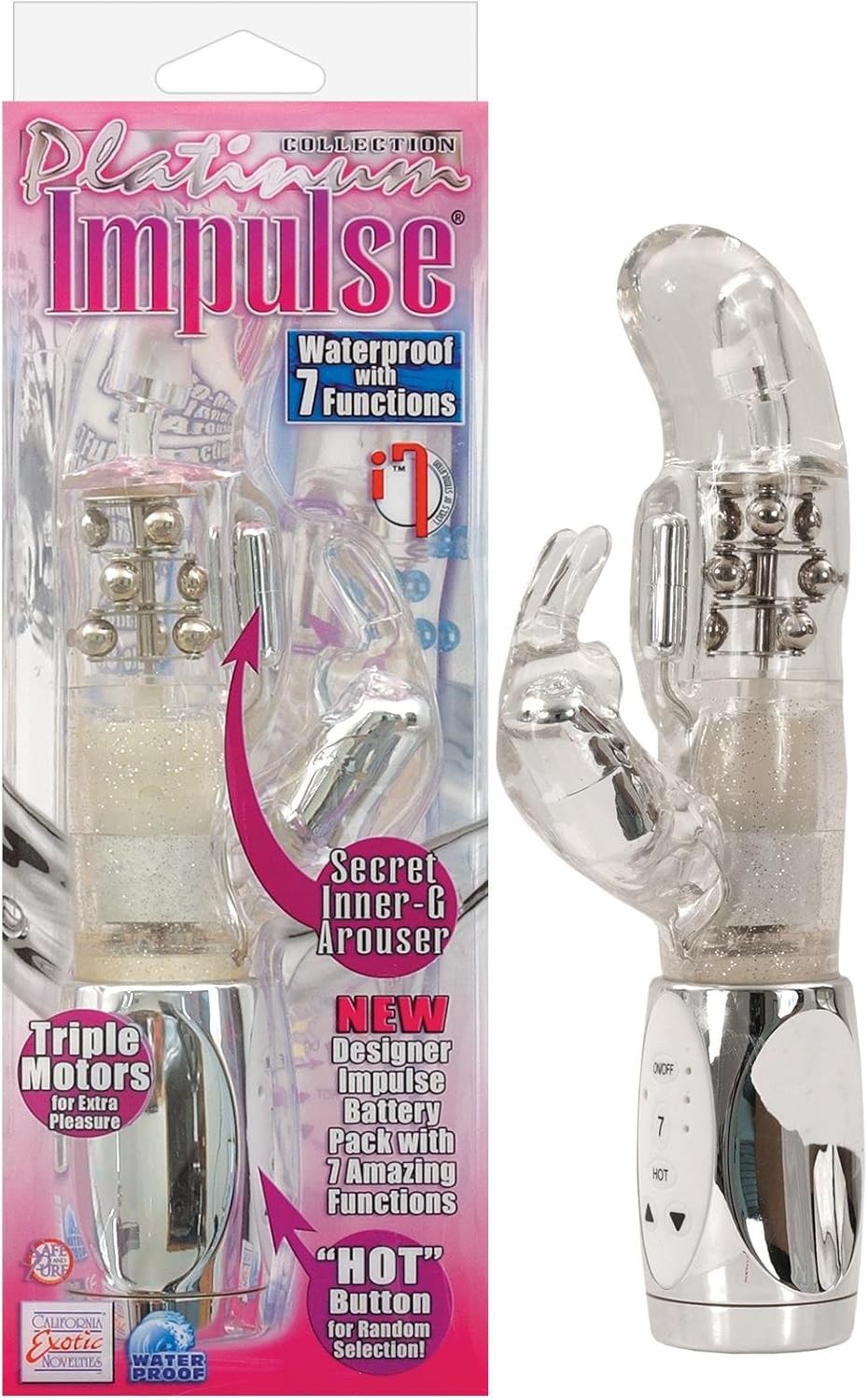 PLATINUM CONEJITO RAMPANTE VIBRADOR TRANSPARENTE : CALEXOTICS ...