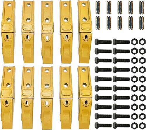 BDI Wear Parts 6737322Y, ensamblaje Bobcat estilo cubo dientes 6737325 adaptador 6737324 pasador flexible 6737326 perno y tuerca (10 juegos)