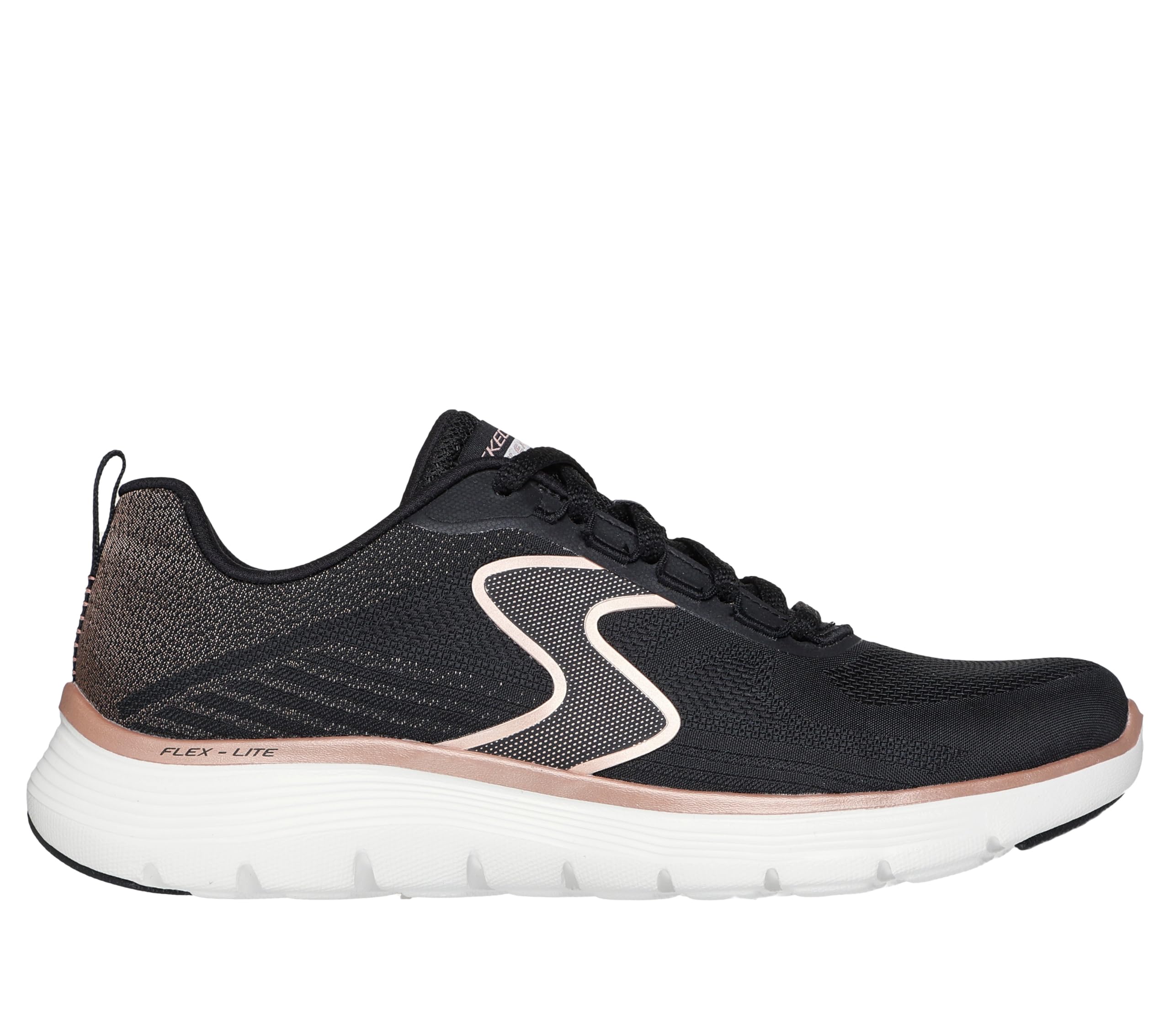 Skechers Women's Flex Appeal 5.0 Slip On Trainers - Black/Rose Gold - 8 (41)