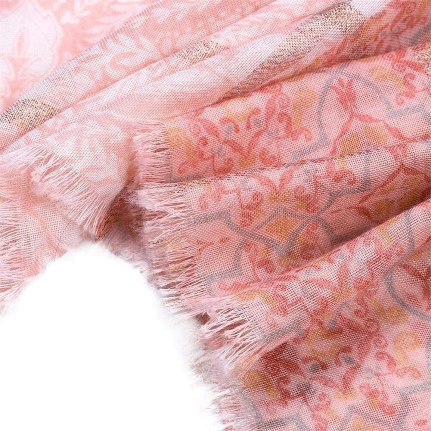 Sciarpa Invernale Sciarpa da Donna Scialle Avvolgente Protezione Solare Calda Modello con Stampa Dorata Regalo per Donna Sciarpa Scialle(B)