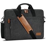 ESTARER Laptop Bag 15&period;6 Inch&comma; Laptop Case for Men Water-resistant Canvas Computer Bag Fits Hp&sol;Lenovo&sol;Acer&sol;Dell&sol;Asus&sol;MacBook&comma; Dark Grey