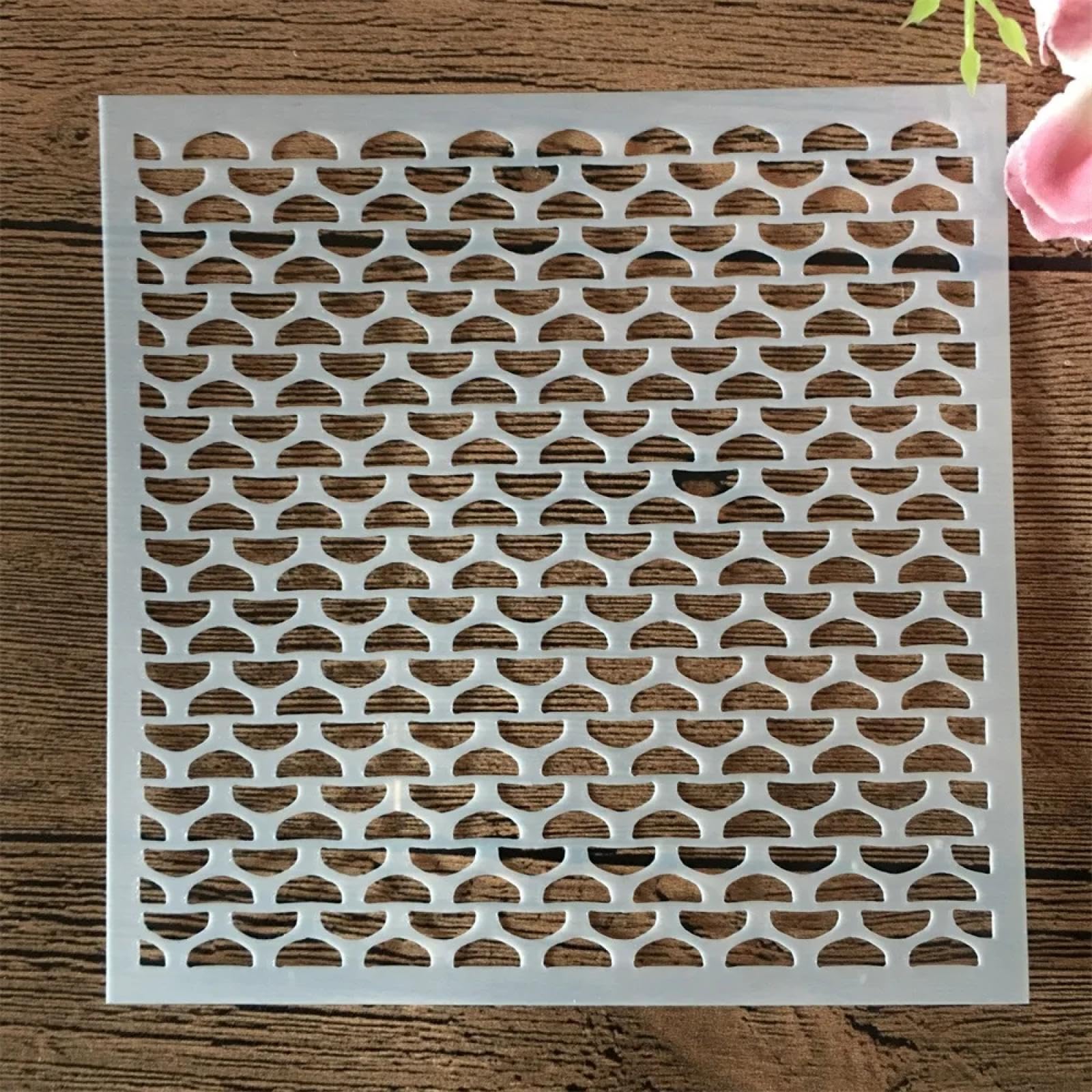 Plantillas para pintura, 8 unidades, 13 x 13 cm, diseño geométrico de gota de agua, plantillas reutilizables para madera, pared, tela, roca, pizarra, señalización, proyectos de arte para hacer