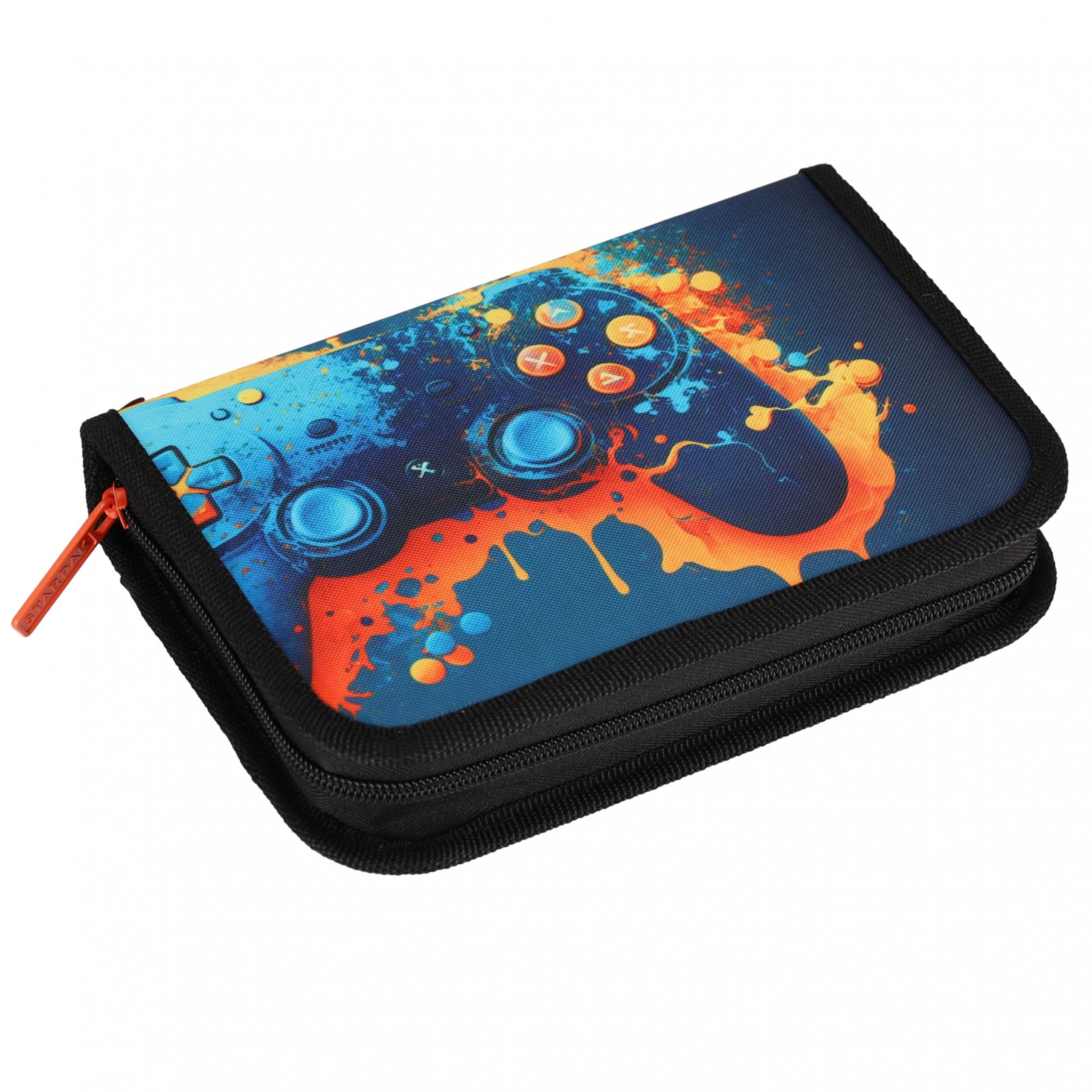 sarcia.eu Gamepad Double-Flap School Pencil Case Fold-Out Without Equipment 20x13x4 cm (Gamepad B)