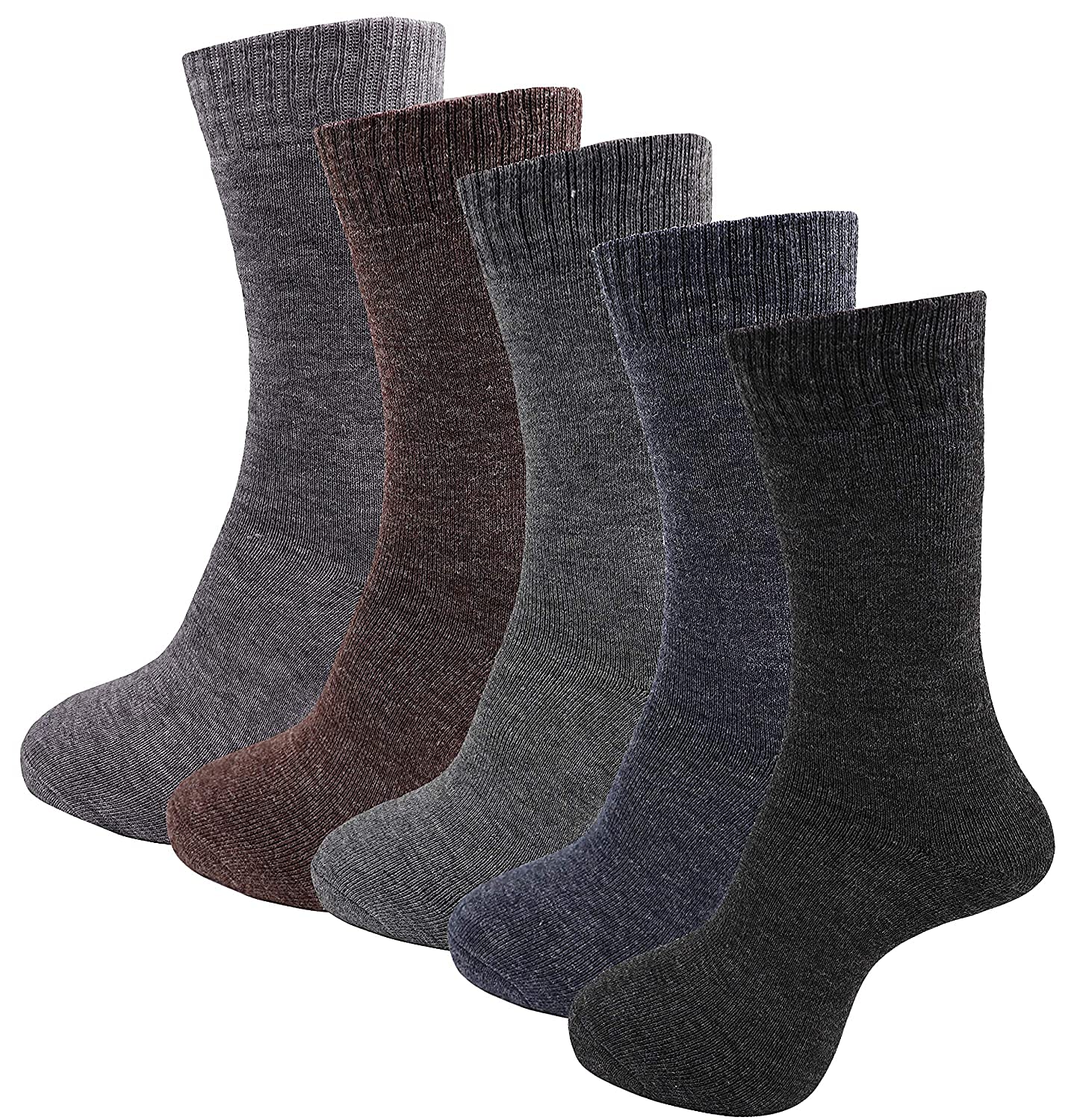 TRIPLCMOOLYAVAAN PRODUCTS Men's Woolen Calf Length Solid Thick Terry Winter Wear Socks (Multicolor, Free Size) - (Pair of 1)