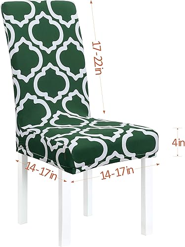 Miniatura 9 de Obstal Fundas negras para sillas de comedor, paquete de 6, universales, elásticas, extraíbles, lavables, fundas de asiento para silla, protectores