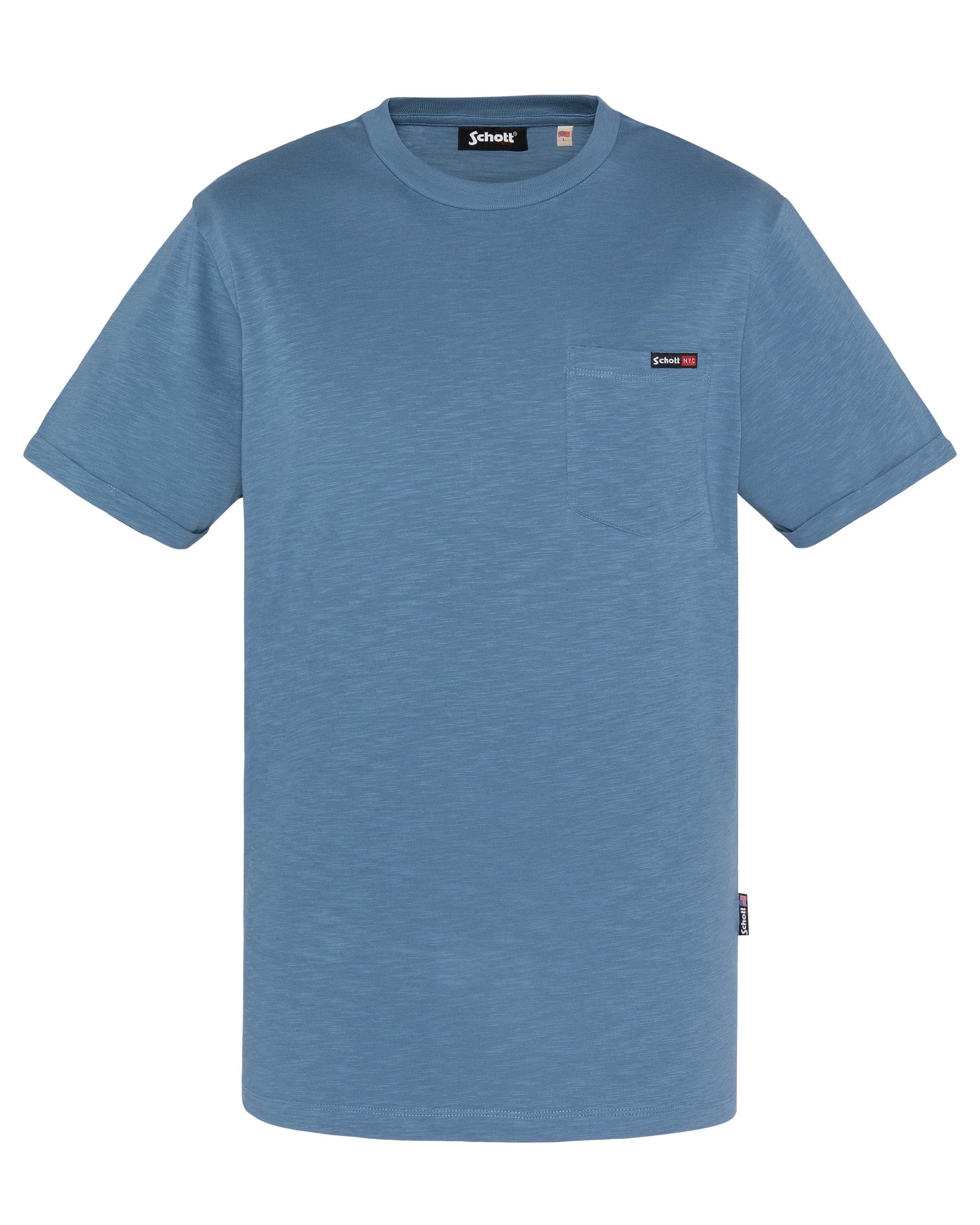 Schott NYC Men's T-Shirt, Blue, L