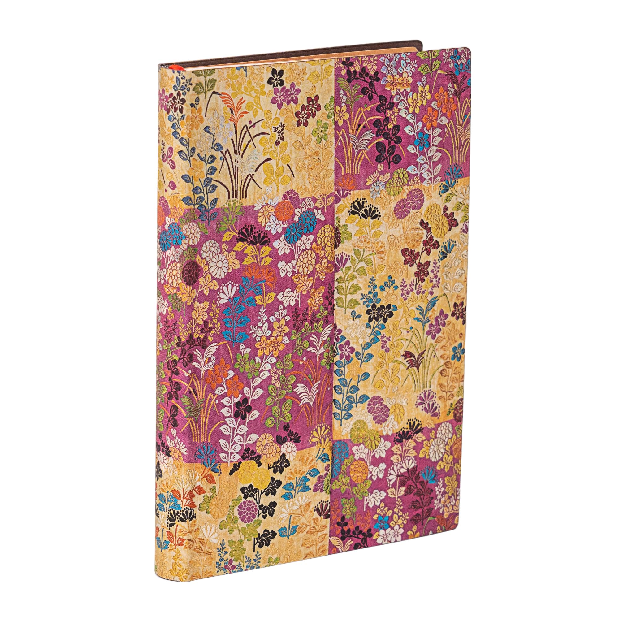 Kara-ori Pink (Japanese Kimono) Mini Lined Softcover Flexi Journal (Elastic Band Closure)