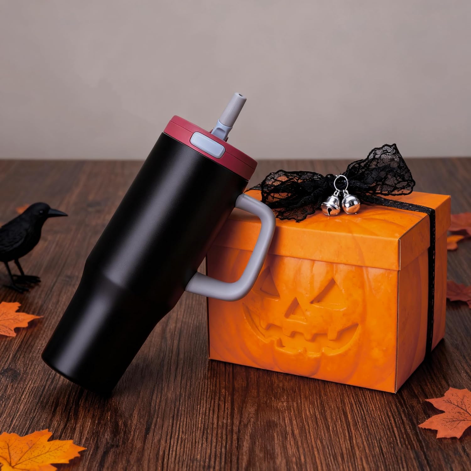 40 oz Tumbler with Handle and Straw,100% Leakproof Insulated Tumbler with Lid and Straw,Stainless Steel Water Bottle,for Home Office Travelling,Fits in Cup Holder (Graphite Black) - Image 2