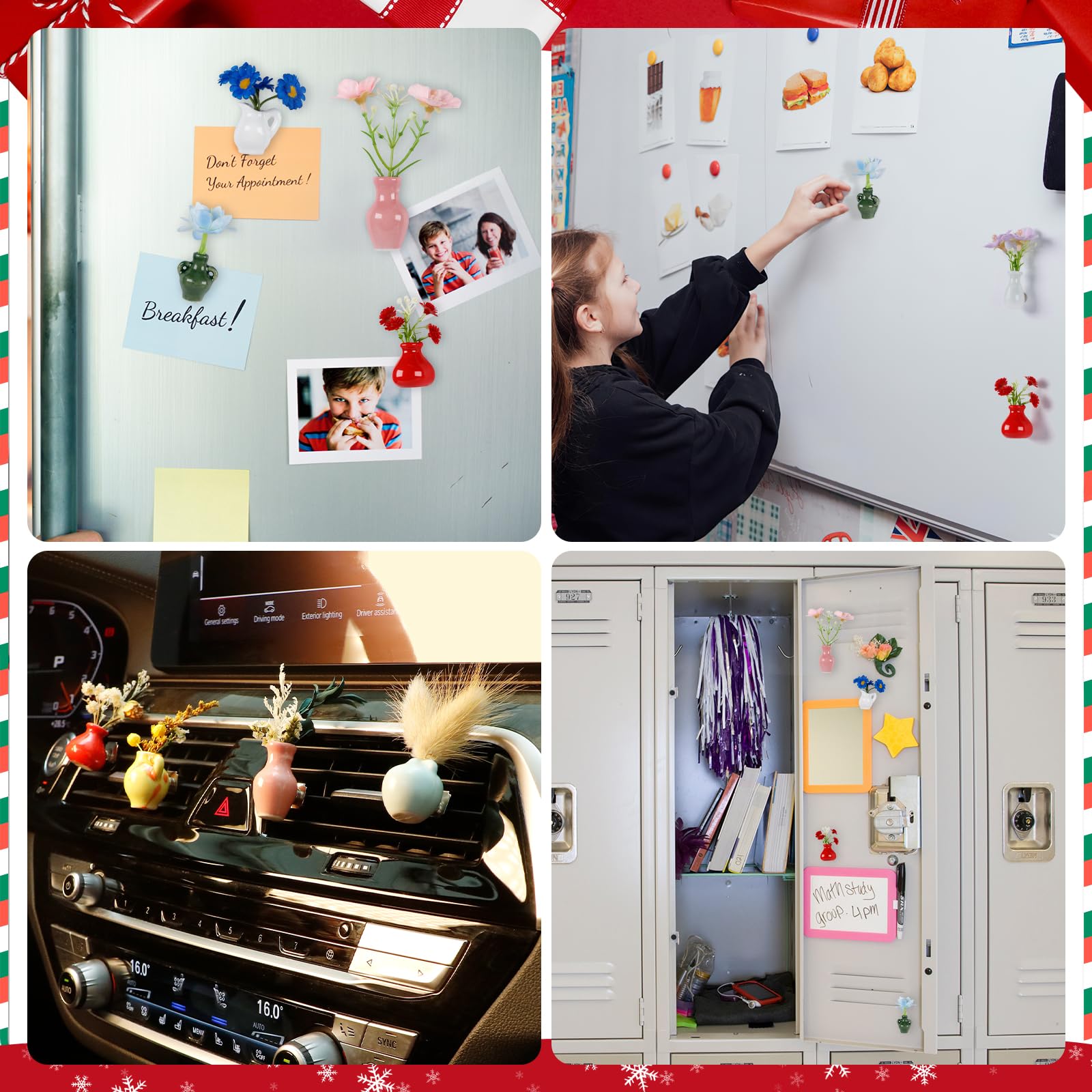 Calendrier de l'Avent 2025 Magnet Frigo pour Enfants Adulte Filles Garçons Femmes Hommes Calendriers de Noël 24 Jours Aimant Réfrigérateur