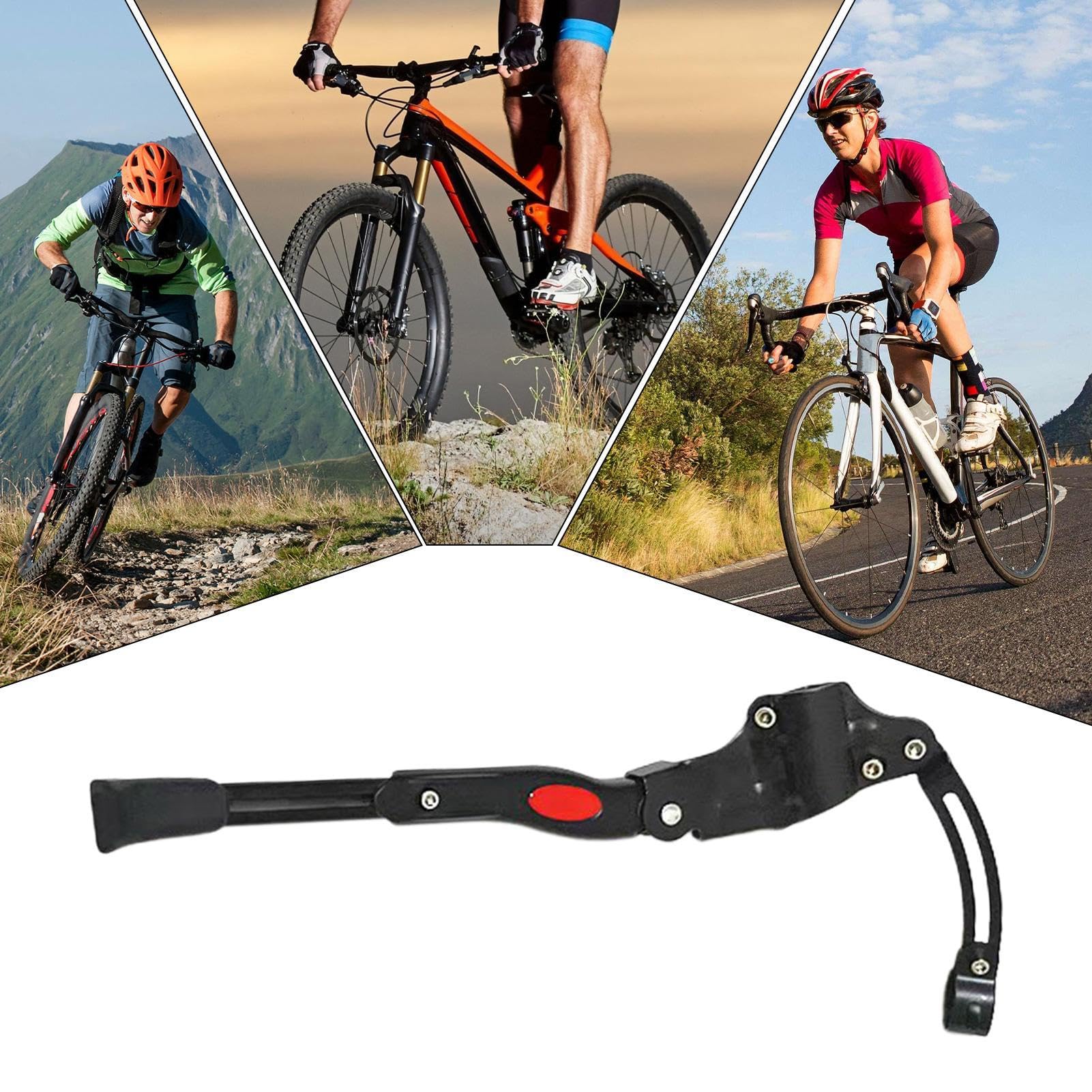 Cavalletto antiscivolo regolabile portatile in lega di alluminio, supporto per bici, per adulti e bambini, per ciclismo, equitazione, strada all'aperto