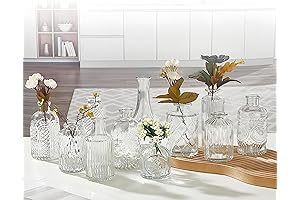 Set of 12 Glass Bud Vases: Enhancing Ambiance and Creating Unique Floral Expressions