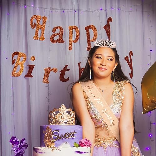 Miniatura 238 de CIEHER Juego de corona de cumpleaños 50 + banda de 50 y fabulosa banda + pin de perlas, tiara, regalos de 50, decoraciones para mujeres amigas