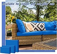 Vista 5 de Patelai 14 fundas impermeables para cojines de patio al aire libre, de 24 x 24 pulgadas, a prueba de rayos UV, fundas de asiento seccionales