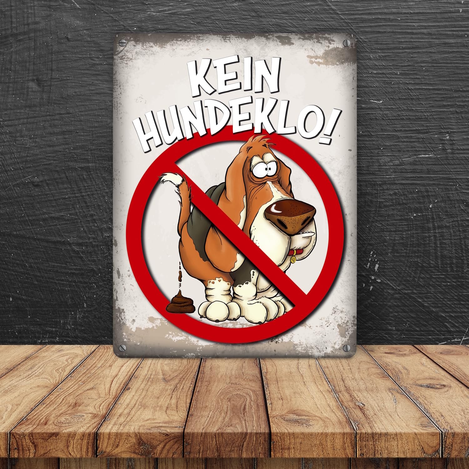 Metallschild 'Kein Hundeklo' - Alu-Schild 15x20cm Mit Warnhinweis Für Garten & Grundstück