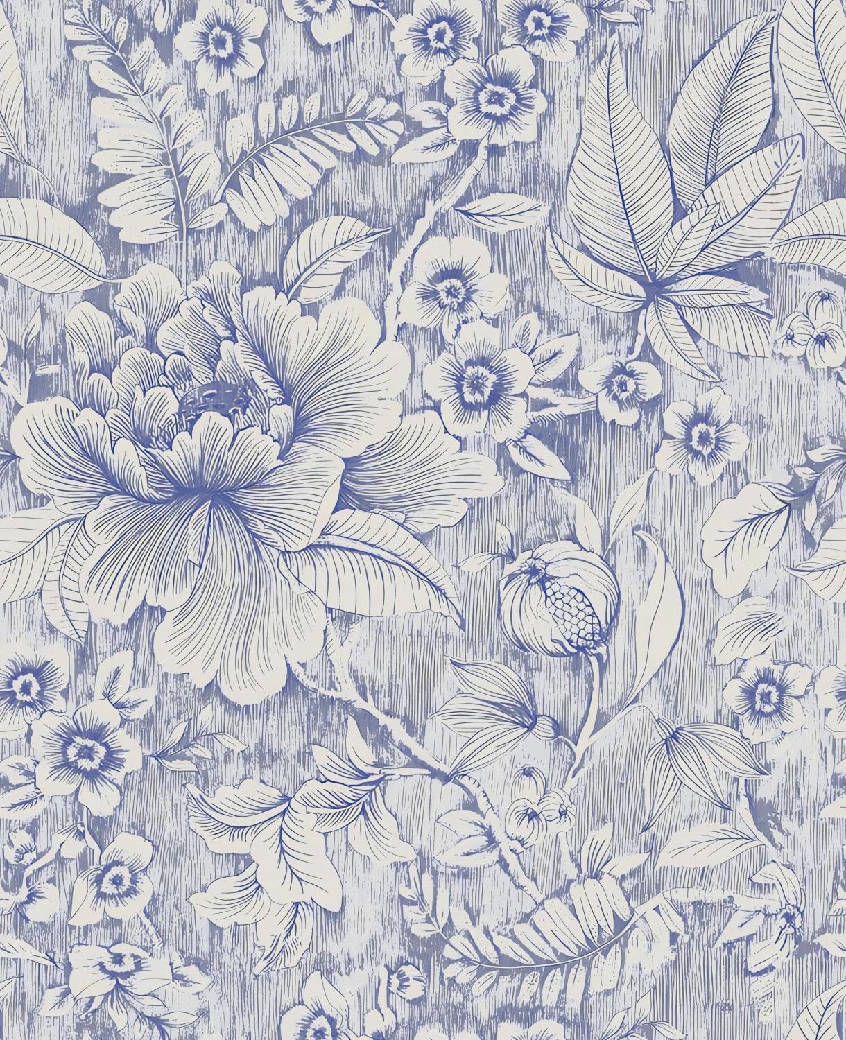 Nukofal Vintage Floral Contact Paper Floral Peel and Stick Wallpaper 16.9"×118.1" Flower Wallpaper Peel and Stick Boho Self Adhesive Leaf Wall Paper