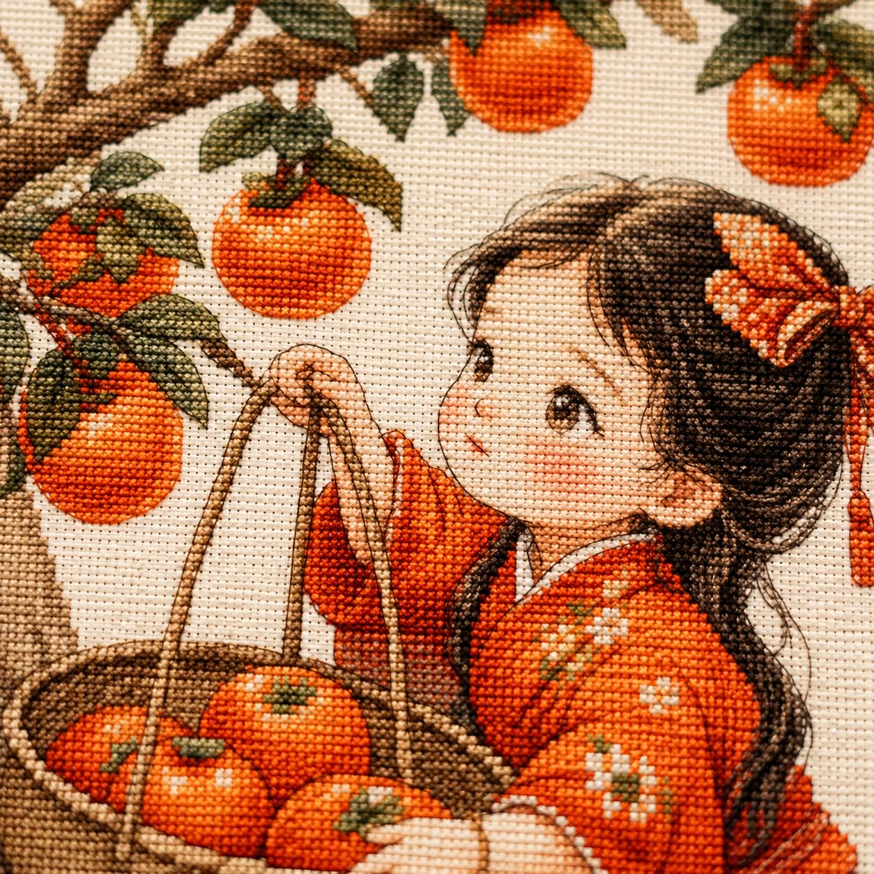 Yunmeryker Modernes Chinesisches Stickset für Erwachsene, 60x75cm Full Kit mit vorgedrucktem Textil und Holzrahmen, 3 Fäden Stickgarn für entspannte Auszeiten, silk thread