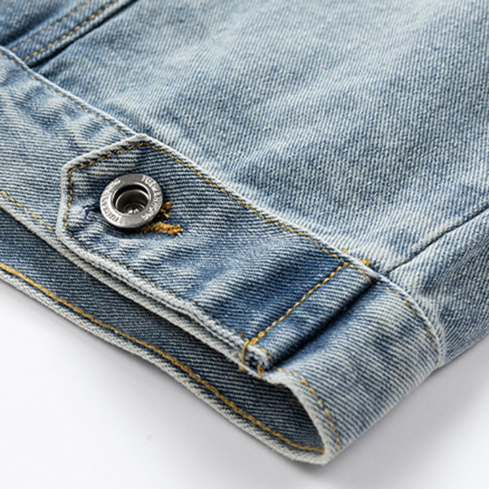 Giubbotto Jeans Uomo Giacca Giacchetto Oversize Abbigliamento Cowboy Casual Giubbino Denim Autunnali Primaverile Mezza Stagione di