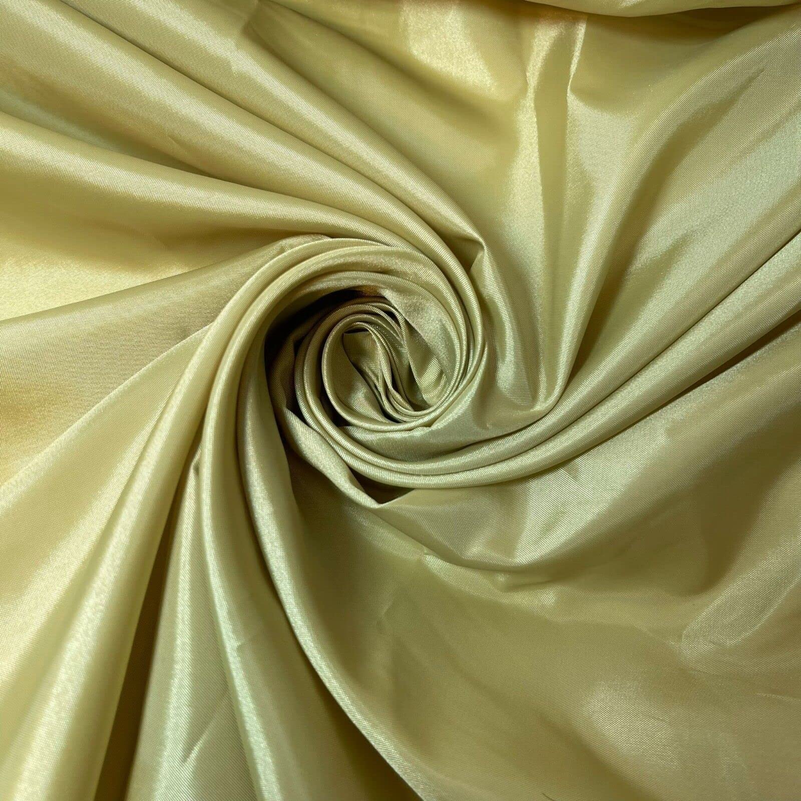 Habotai Dress Skirt Jacket Anti Static Lining Decor Fabric 150cm STH Available in 45 Colours (Flo Olive, 1 Meter)
