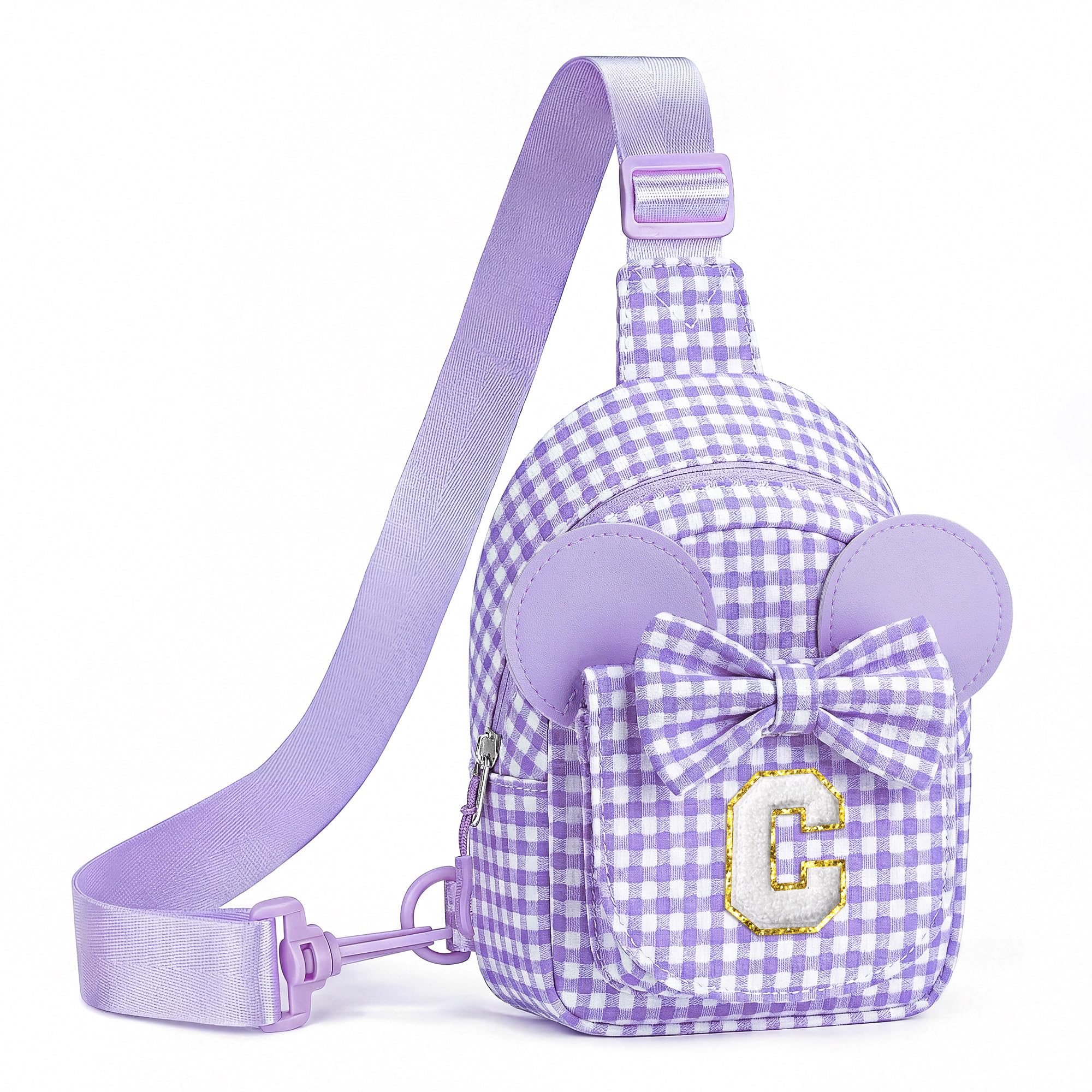Anoup Sling Bag for Girls Kids Gifts for 2 3 4 5 6 7 8 Year Old, Purple C