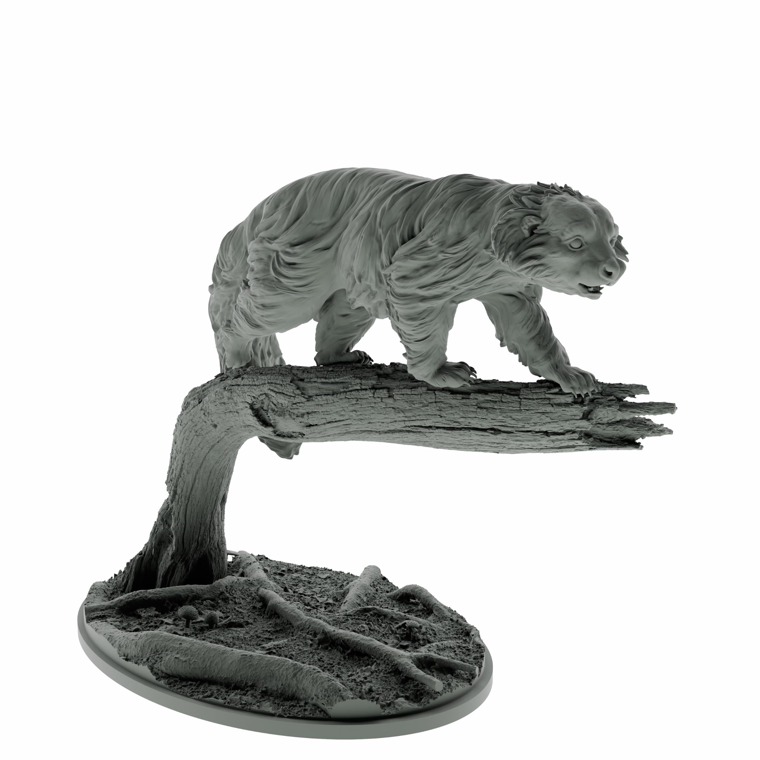Animal figurine | Binturong - Bear Cat | 3D Printed Resin Figurine, Unpainted, Assembly Required, Tabletop Display Model (Black)