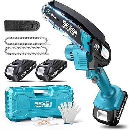 Seesii Mini Chainsaw 6-inch Cordless