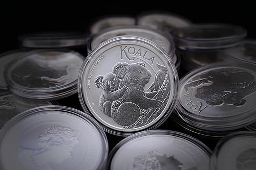 Miniatura 5 de AU 2007 - Present Random Year Australian 1 oz Silver Koala Coin Brilliant Uncirculated BU - in Capsule with Certificate of Authenticity 1 Mint State