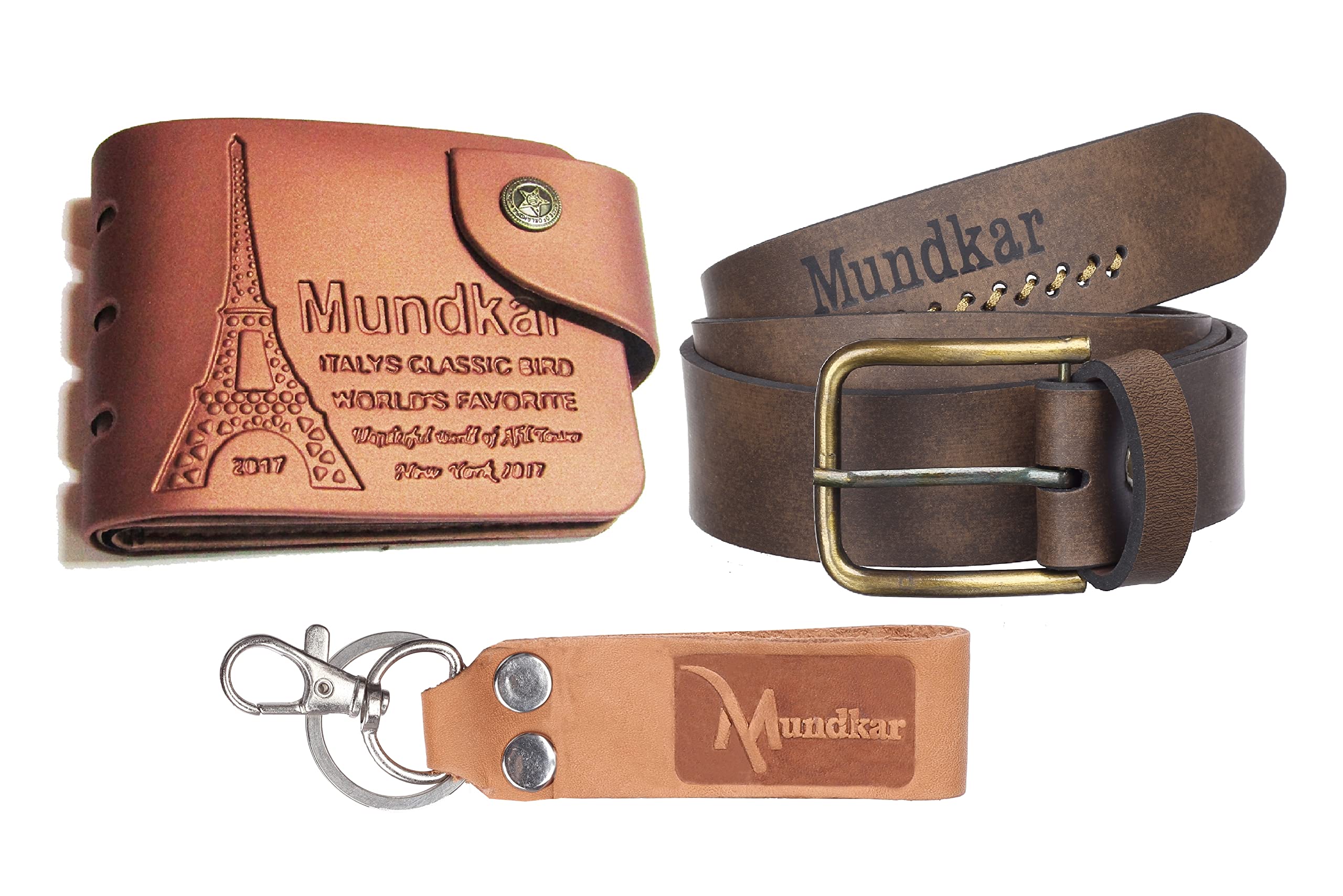 Wallet Belt & Keychain for Men and Boys Gift Set Combo Pack of 3 Accessories (Combo-02)-image-46