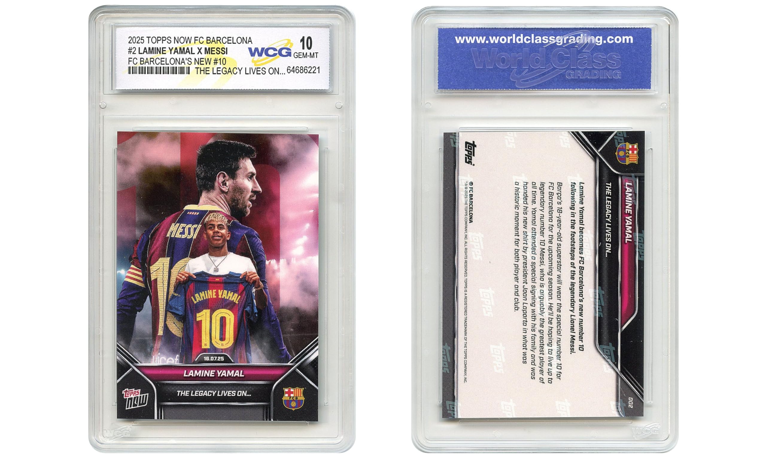 Amazon.com: 2025 Topps Now LAMINE YAMAL x Messi Soccer Card #2 FC  Barcelona's New #10