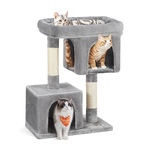 Feandrea Cat Tree, 33.1-Inch Cat Tower, Plush Condo for Large