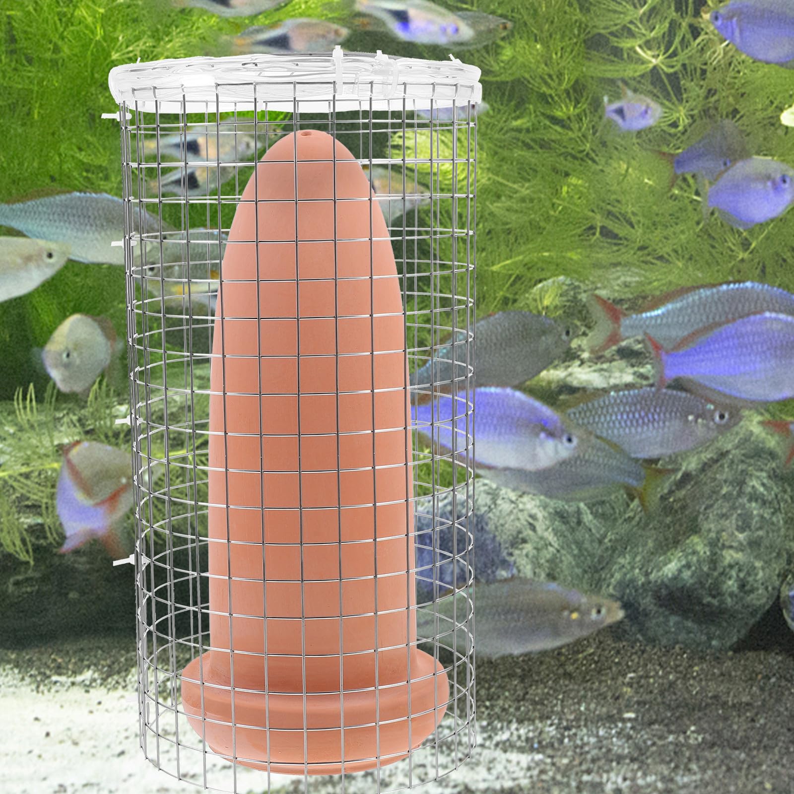 Laichkegel für Fische und Garnelen, Sicher, Leicht zu Reinigen, Ton | Süß und Meerwasser, Geeignet für Aquarium und Becken, Speziell für Zuchtverhalten, 1 Satz