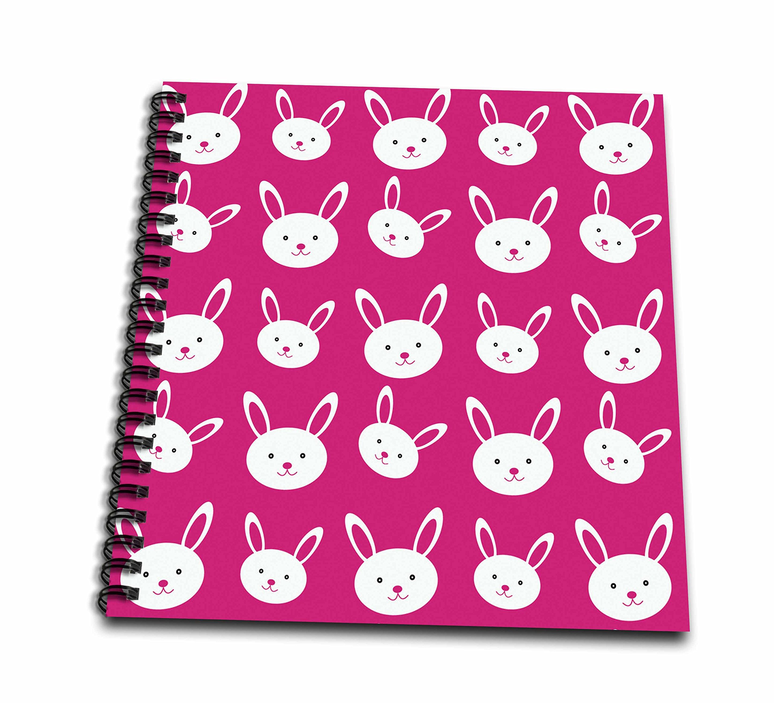 Livre de mémoire lapin blanc et rose 3dRose DB 78206 2 album 12x30,5 cm pour souvenirs