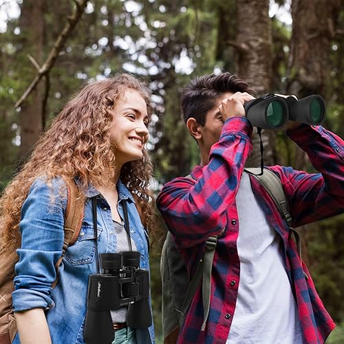 Miniatura 8 de SkyGenius Binoculares de 10 x 50 pulgadas para adultos tamaño completo prismáticos para observación de aves turismo observación de vida silvestre
