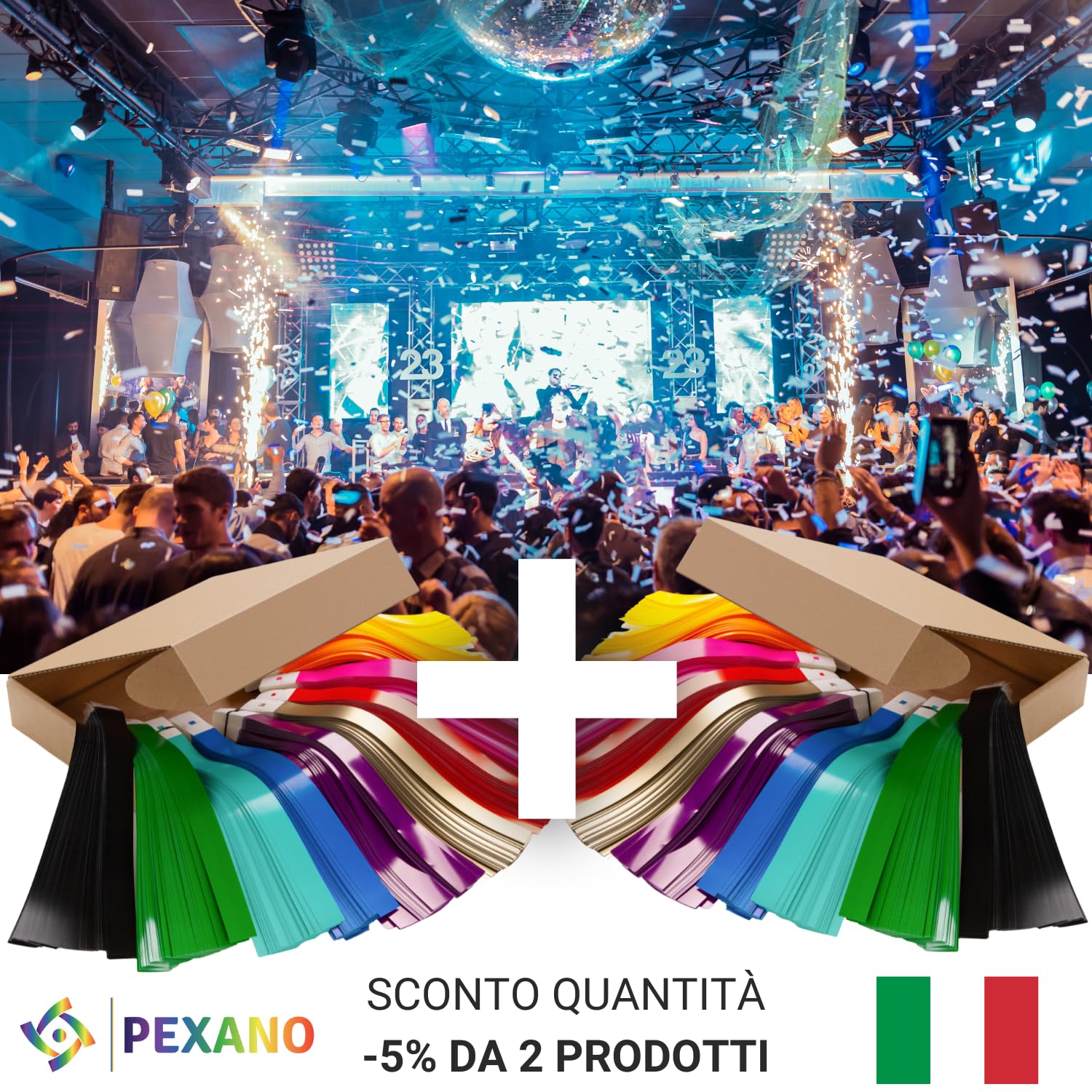 Braccialetti Carta Eventi 1000 Pezzi Colorati per Feste Discoteca Concerto - Braccialetti Identificativi Bambini