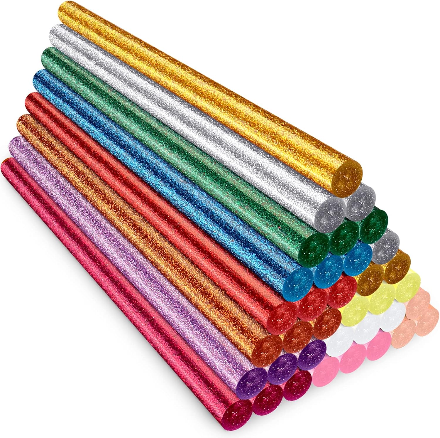 Glitter Color Hot Glue Sticks Full Size, ENPOINT 8" Long x
