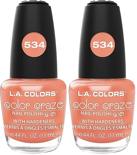 L.A. Colors Color Craze - Esmalte de uñas, Hottie, 0.44 onzas lĂquidas (CNP534) (paquete de 2) L.A. Colors Color Craze - Esmalte de uñas, Hottie, 0.44 onzas lĂquidas (CNP534) (paquete de 2)
