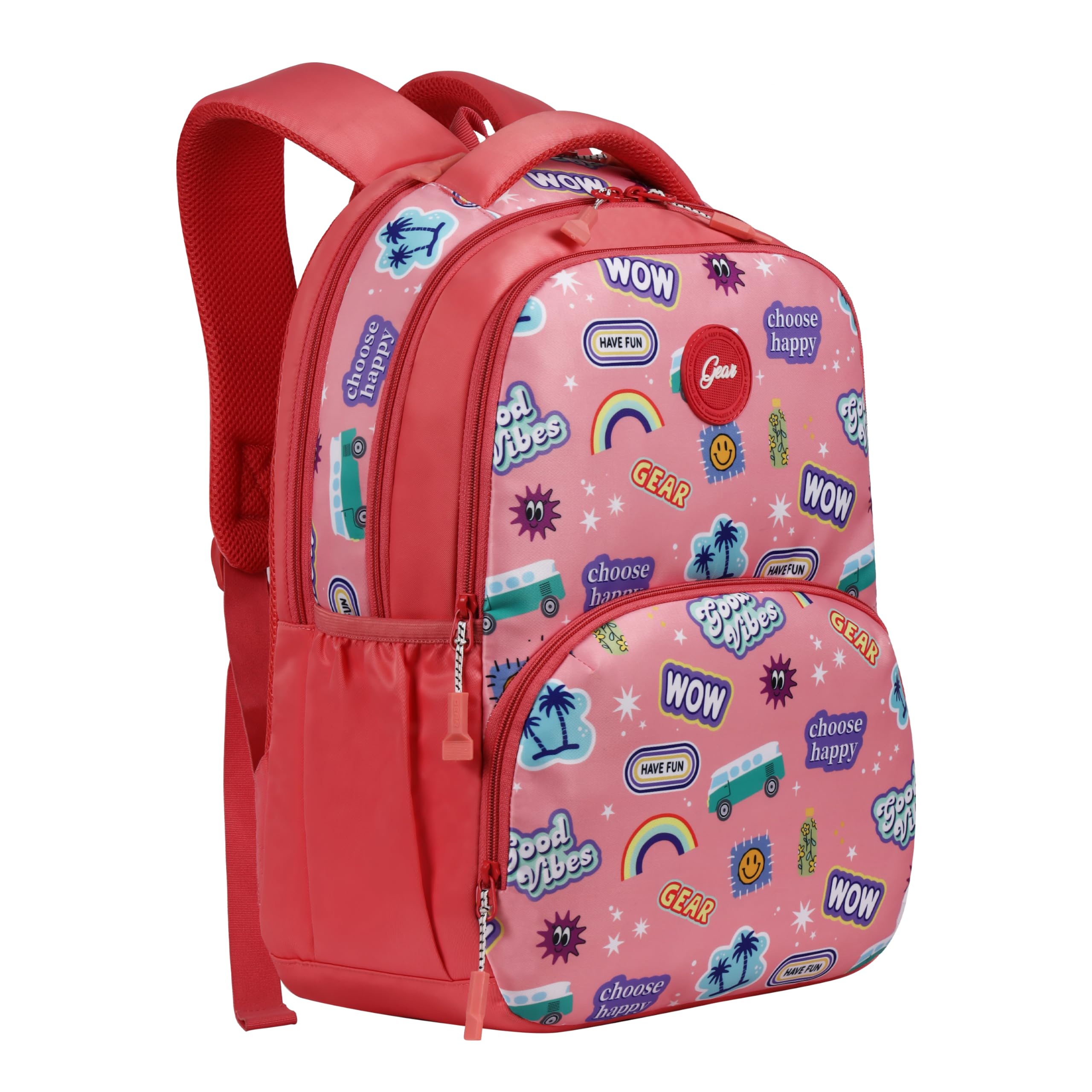 GearWow 19"/30L Large Water Resistant School Bag/Casual 4 Compartment Backpack/Daypack/Travel 4 Compartment Backpack/Kids Bag for Girls - Pink