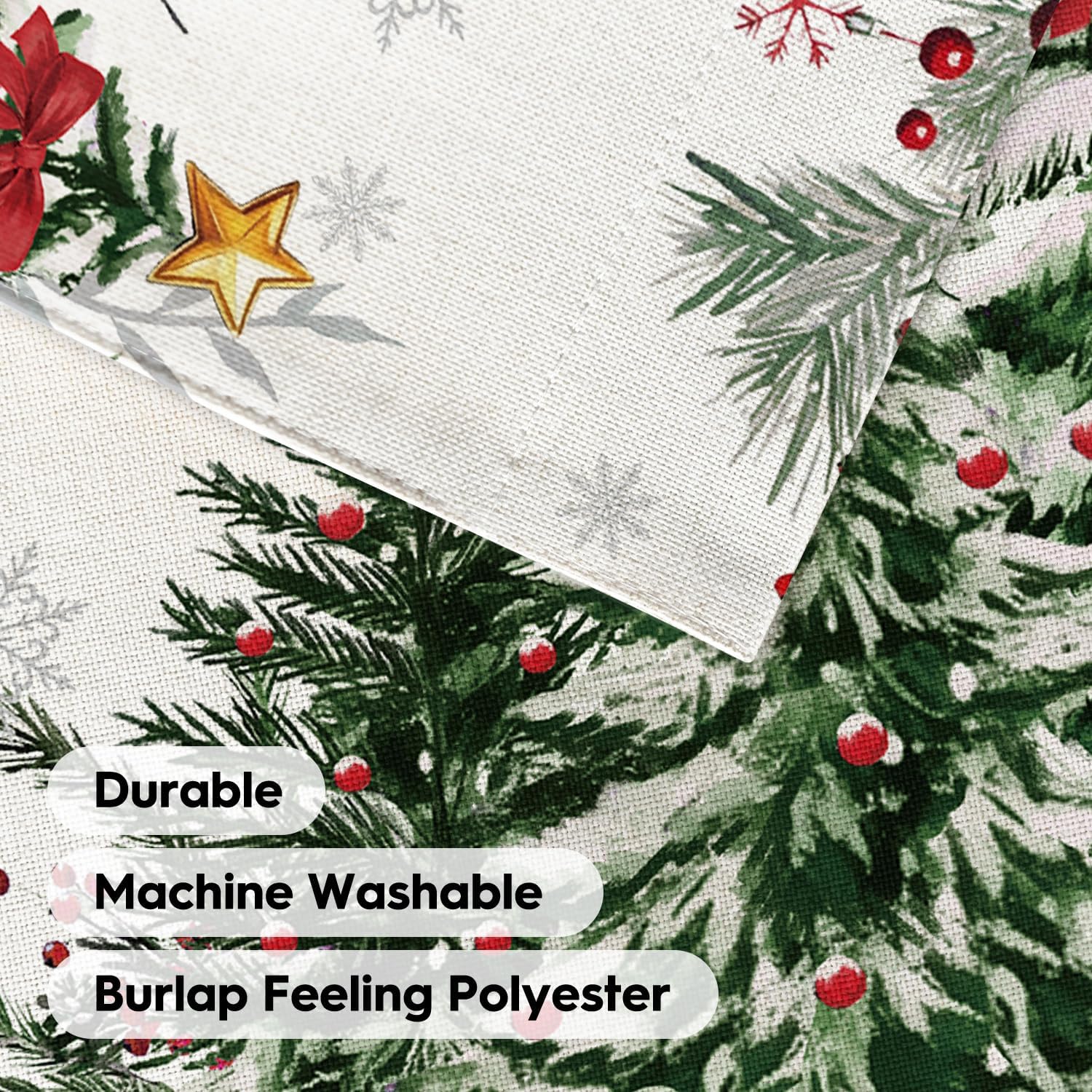 AVOIN colorlife Evergreen Christmas Tree Garden Flag 12x18 Inch Double Sided Outside, Merry Christmas Winter Holiday Yard Outdoor Flag - Image 7