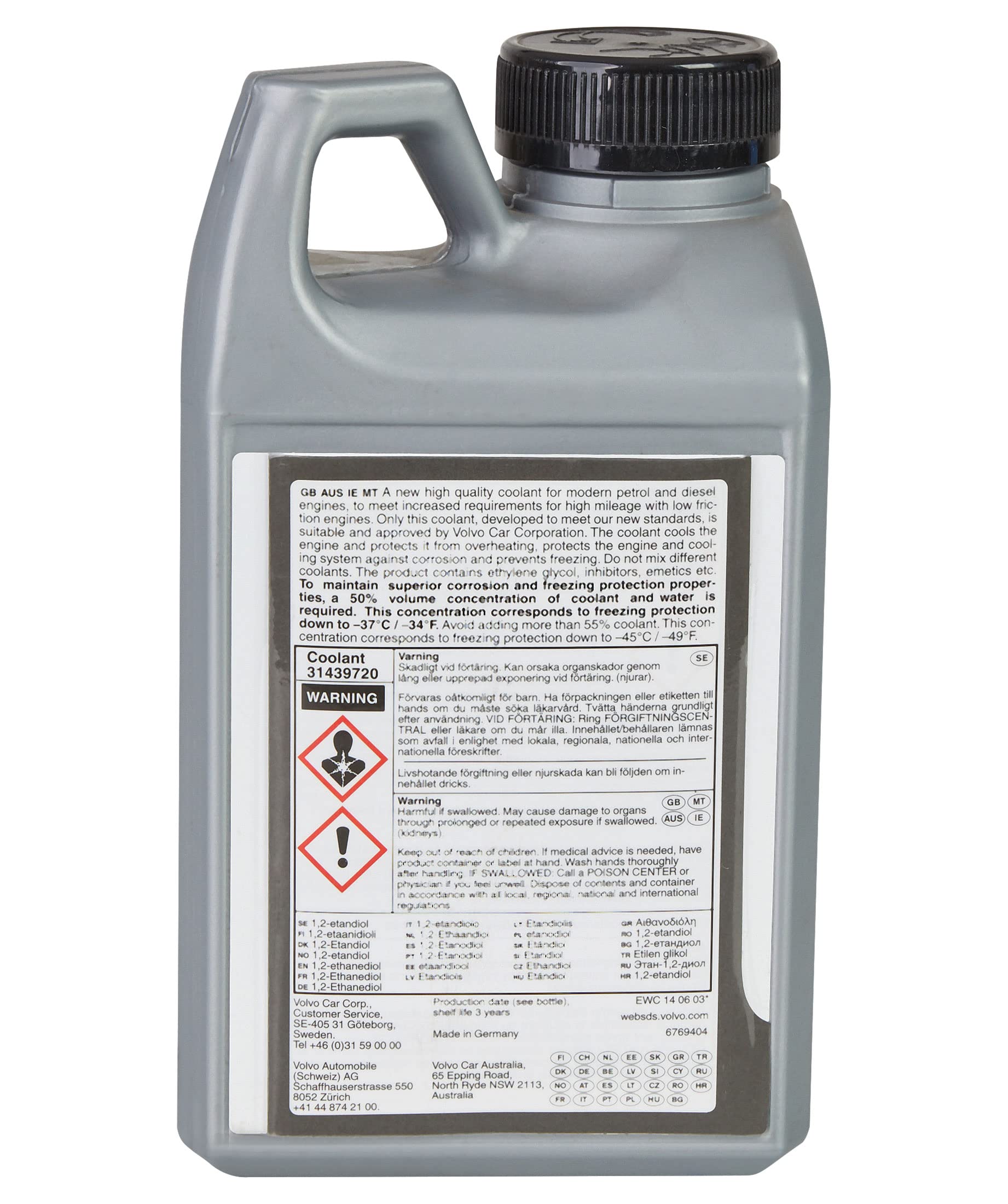 Volvo Kühlflüssigkeit Konzentrat 1 Liter 31439720 : Amazon.de 
