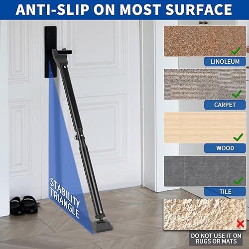 Miniatura 2 de Barra de seguridad para puerta plegable 2 en 1 y patio corredizo de 32  Tapón de puerta de seguridad Barra de bloqueo de seguridad a prueba de niños