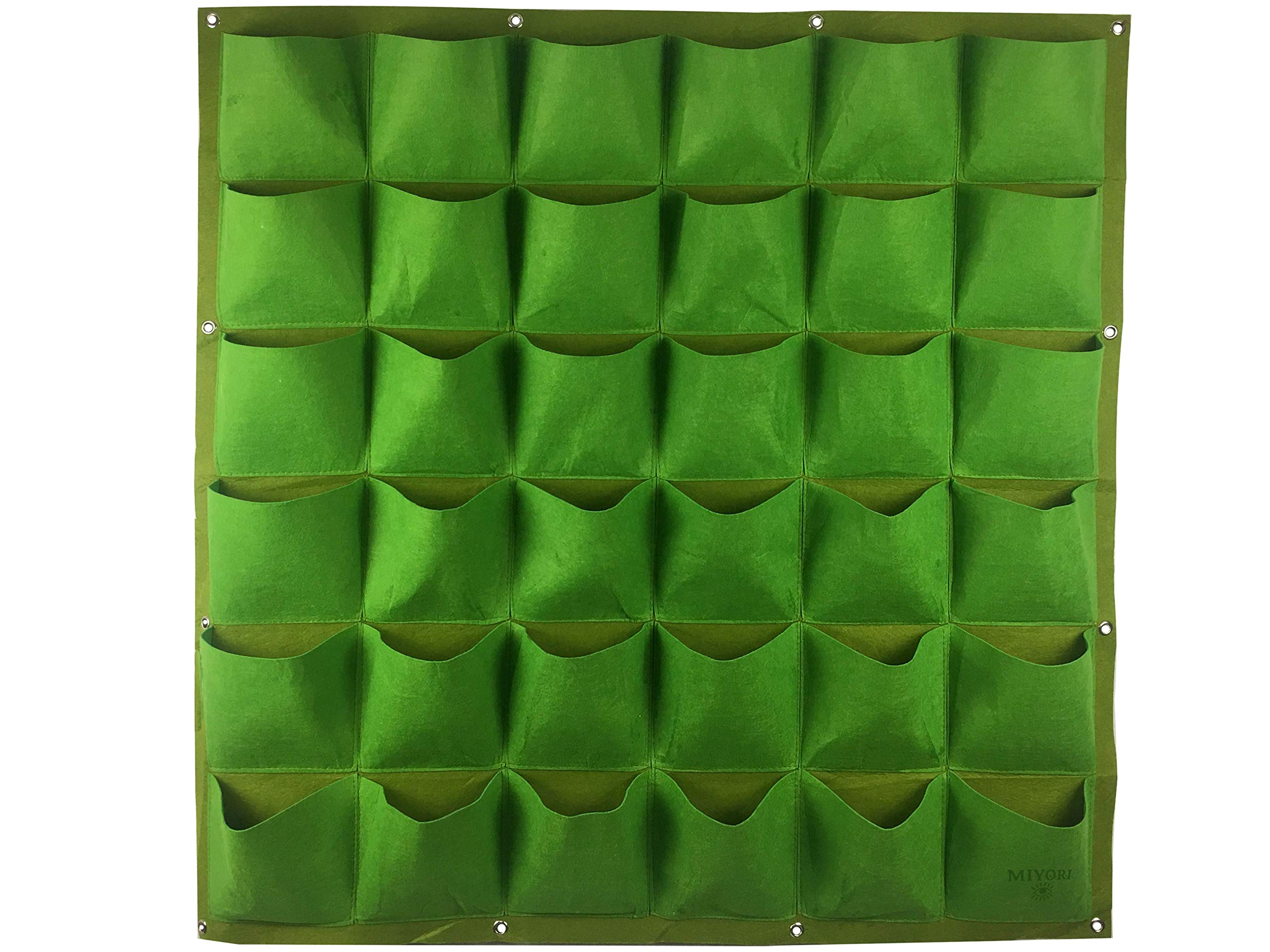 MIYORI Indi 36 Pockets Vertical -Vertical Wall Garden Planter with 6 Pockets Best Plant Growth Design Large Space Waterproof Breathable Use for Hanging Herb Garden Courtyard Office Home Decoration