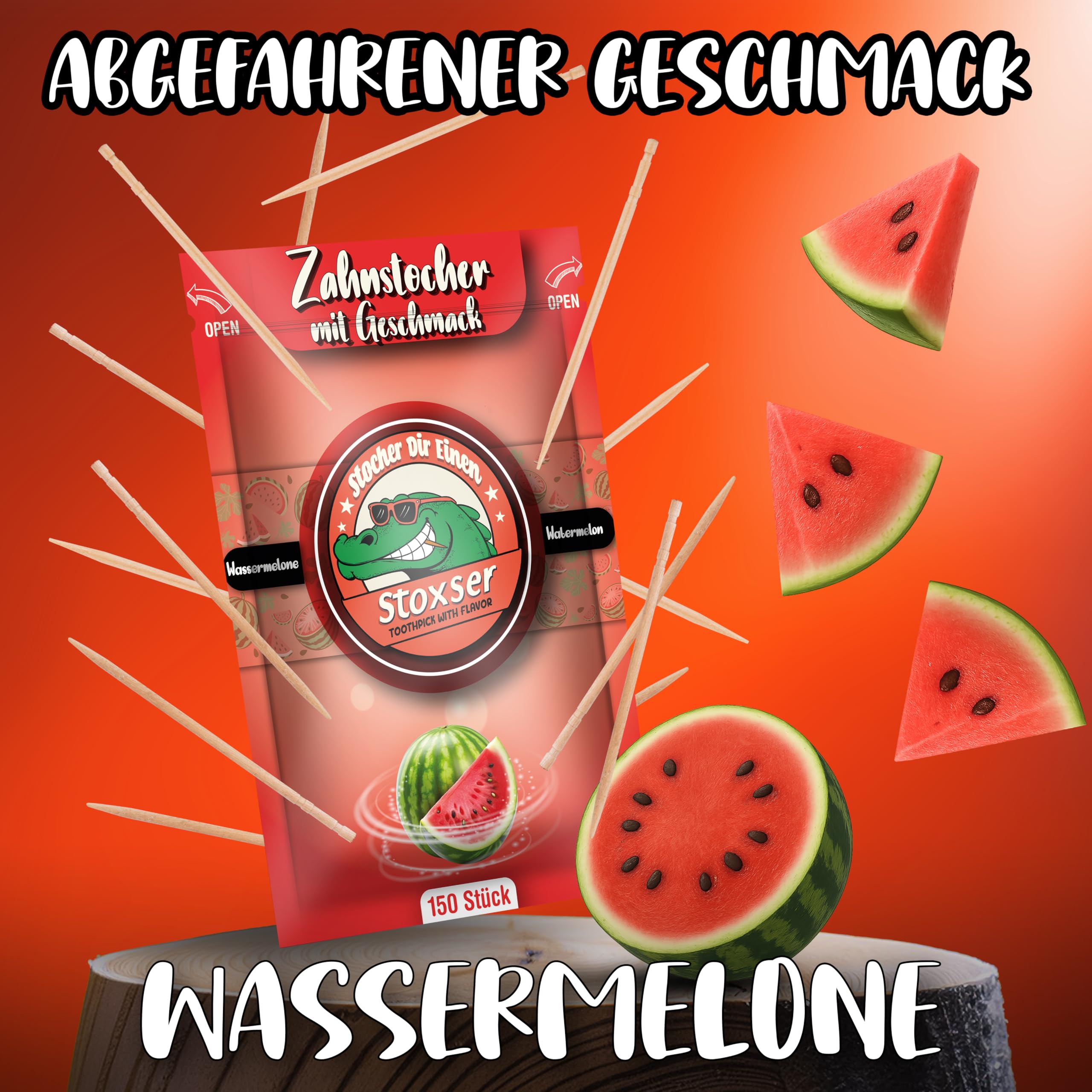 Stoxser 900x Zahnstocher mit Geschmack 6er Pack Pfirsich und Blaubeere und Zitrone/Lemon und Mint/Menthol Wassermelone/Zimt Geschmacksrevolution Zahnstocher Geschmack Kein Kaugummi Zuckerfrei