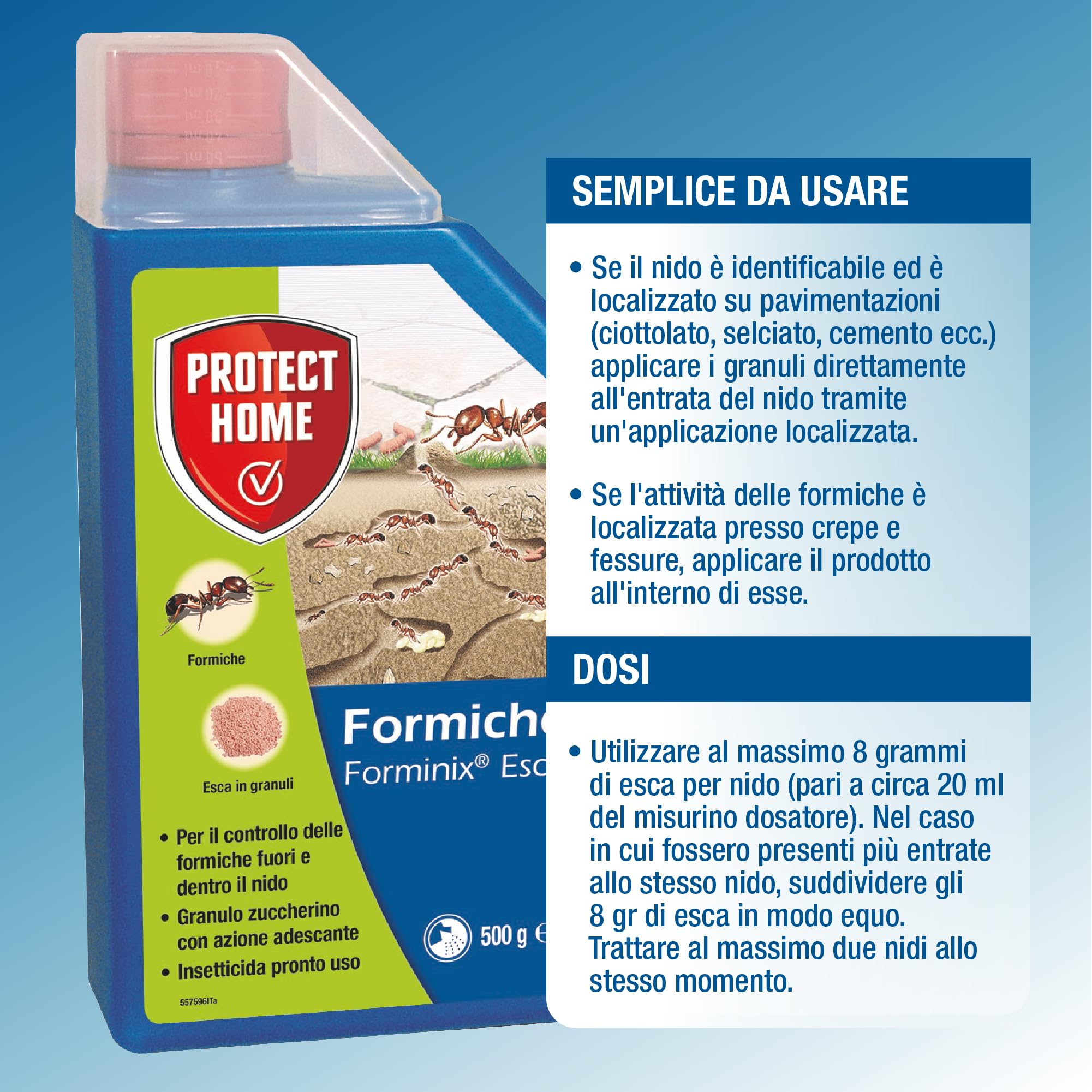 protect home FORMINIX Granular Ant Bait, Eliminates Nest Solving Problem, 500 g, Pink Granule - 4