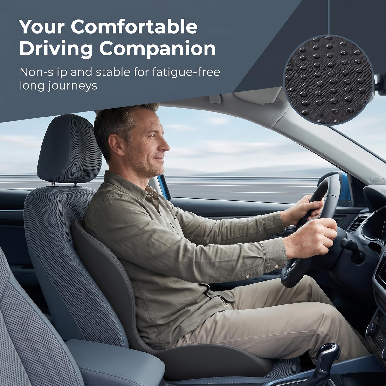 Cuscino Lombare Ergonomico in Memory Foam a Forma di L | Cuscino Ortopedico per Sedia Ufficio e Auto,con Supporto Coccige e Schienale,Sollievo Dolore Schiena e Emorroidi