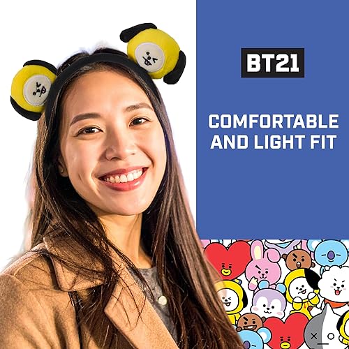 Miniatura 5 de Concept One BT21 LINE FRIENDS - Diadema bordada de felpa para mujer Chimmy
